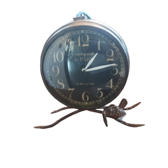 Antique Style Rustic Cottage Mantle Table Clock. Bird - Picture 4 of 7